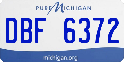 MI license plate DBF6372