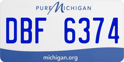 MI license plate DBF6374