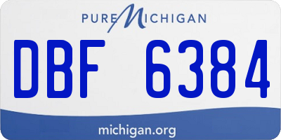 MI license plate DBF6384