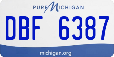 MI license plate DBF6387
