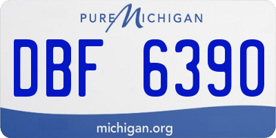 MI license plate DBF6390