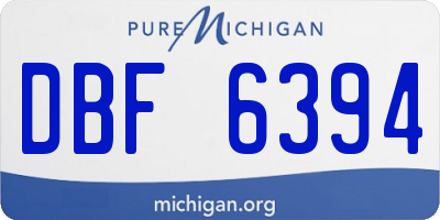 MI license plate DBF6394
