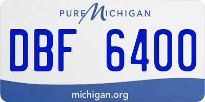MI license plate DBF6400