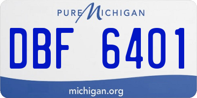 MI license plate DBF6401