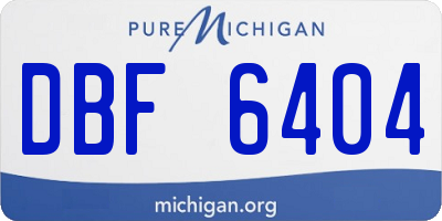 MI license plate DBF6404