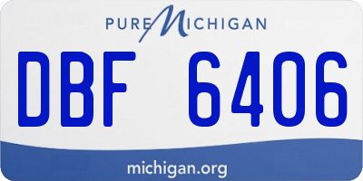 MI license plate DBF6406