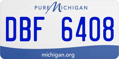 MI license plate DBF6408