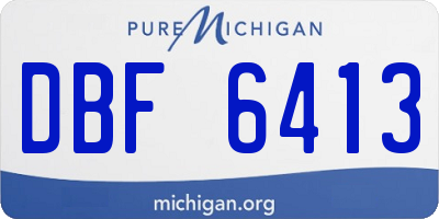 MI license plate DBF6413
