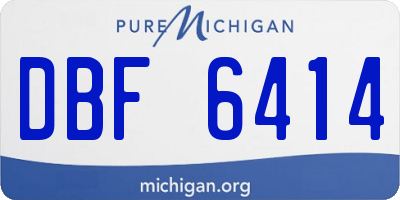 MI license plate DBF6414