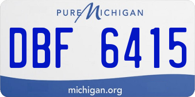 MI license plate DBF6415