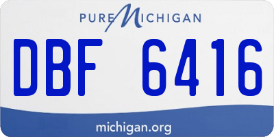 MI license plate DBF6416