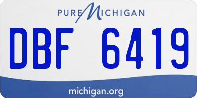 MI license plate DBF6419