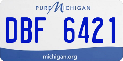 MI license plate DBF6421