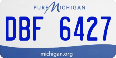 MI license plate DBF6427