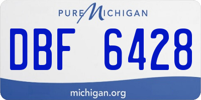MI license plate DBF6428