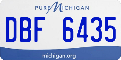 MI license plate DBF6435
