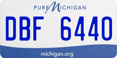 MI license plate DBF6440