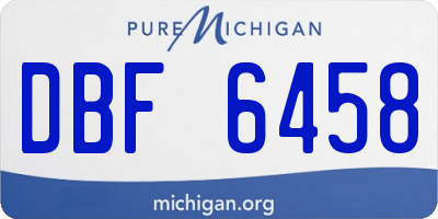 MI license plate DBF6458