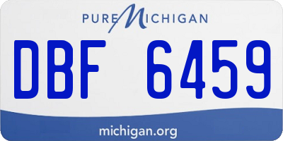 MI license plate DBF6459