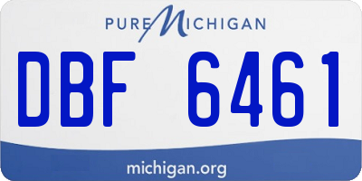 MI license plate DBF6461