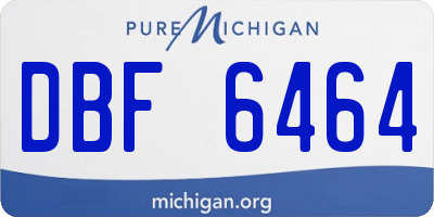 MI license plate DBF6464