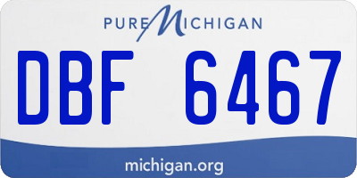 MI license plate DBF6467