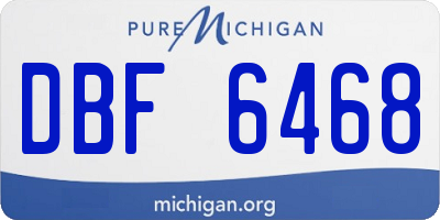 MI license plate DBF6468