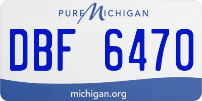 MI license plate DBF6470