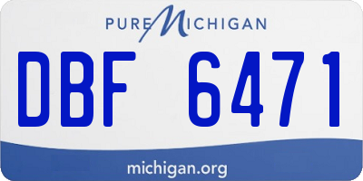 MI license plate DBF6471