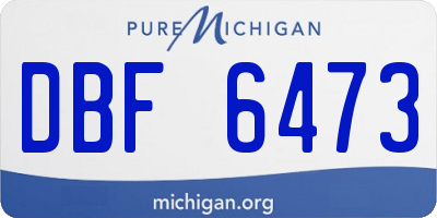 MI license plate DBF6473