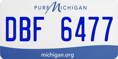 MI license plate DBF6477