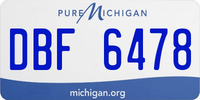 MI license plate DBF6478