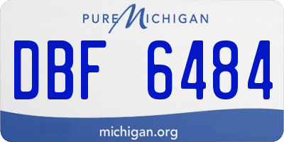 MI license plate DBF6484