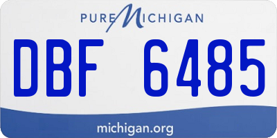 MI license plate DBF6485