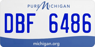 MI license plate DBF6486