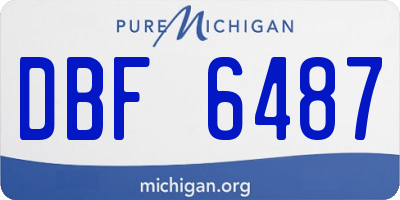 MI license plate DBF6487