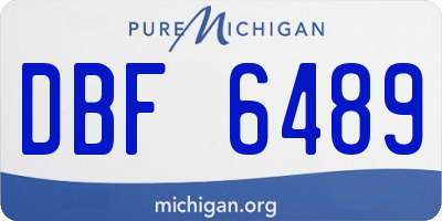 MI license plate DBF6489