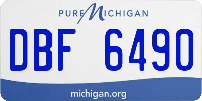 MI license plate DBF6490