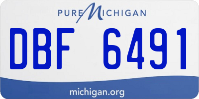 MI license plate DBF6491