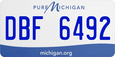 MI license plate DBF6492