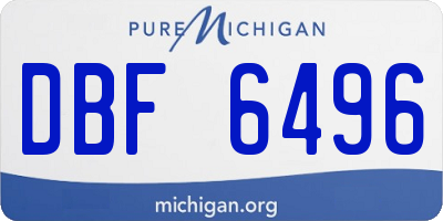 MI license plate DBF6496