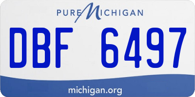 MI license plate DBF6497