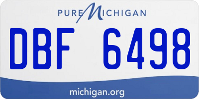 MI license plate DBF6498
