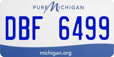 MI license plate DBF6499