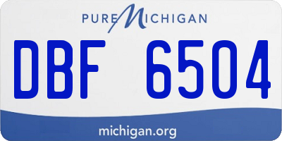 MI license plate DBF6504