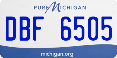 MI license plate DBF6505
