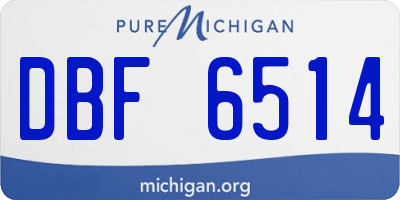 MI license plate DBF6514