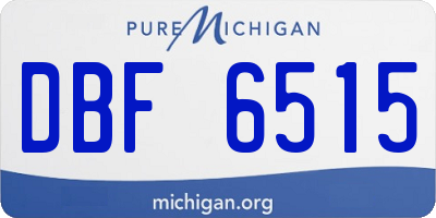 MI license plate DBF6515