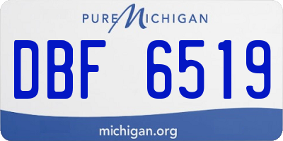 MI license plate DBF6519