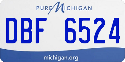 MI license plate DBF6524